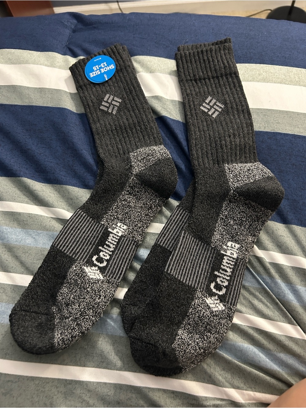 Columbia Men's Charcoal & Light Gray Athletic Crew Socks